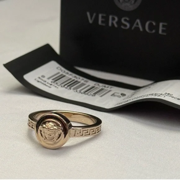 Versace Medusa Gold Ring NIB Size 10 - Picture 1 of 6